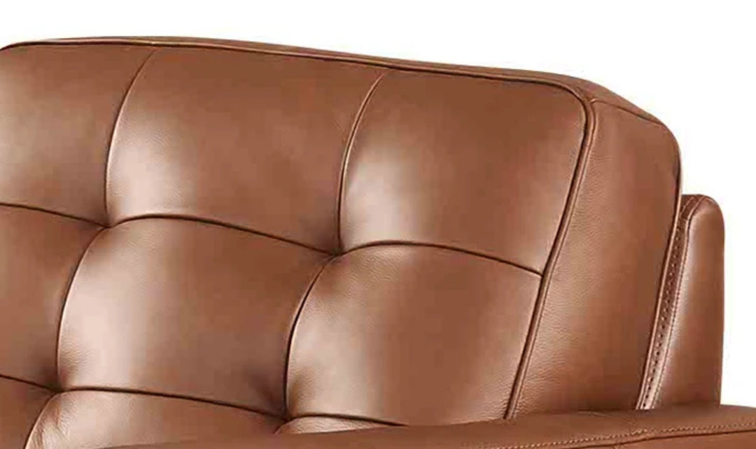 Aiden 3-Seater Leather Sofa With Track Arms