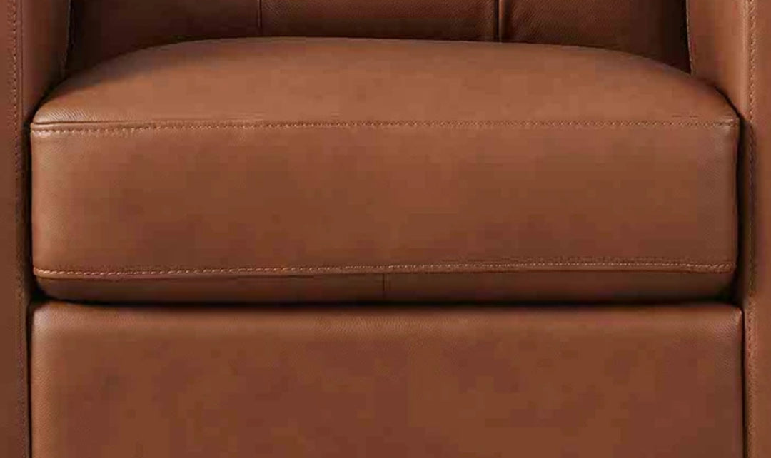 Aiden Leather Chair With Track Arms-Jenniferfurniture