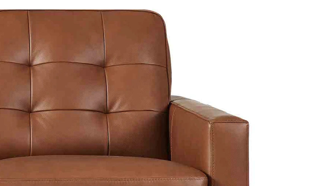 Aiden Leather Chair With Track Arms-Jenniferfurniture