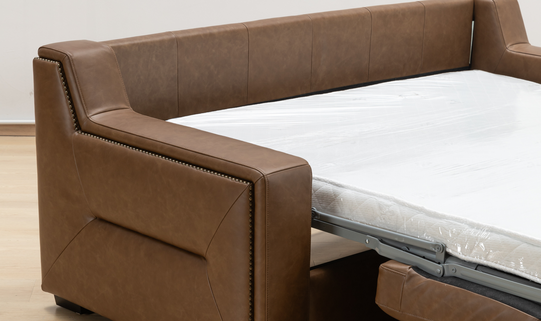 Alaves Italian Leather Queen Sleeper Sofa - Luxury Overnight Collection-Jennifer Furniture