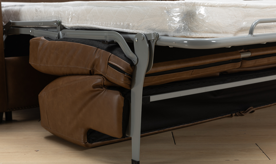 Alaves Italian Leather Queen Sleeper Sofa - Luxury Overnight Collection-Jennifer Furniture