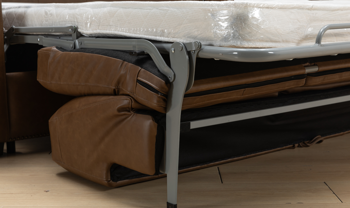 Alaves Italian Leather Queen Sleeper Sofa - Luxury Overnight Collection-Jennifer Furniture