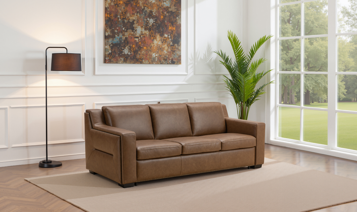 Alaves Italian Leather Queen Sleeper Sofa - Luxury Overnight Collection-Jennifer Furniture