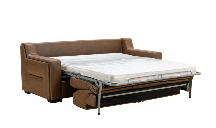 Alaves Italian Leather Queen Sleeper Sofa - Luxury Overnight Collection-Jennifer Furniture