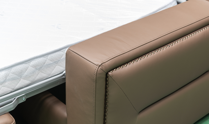 Klaussner Alaves Italian Leather Queen Sleeper Sofa - Luxury Overnight Collection