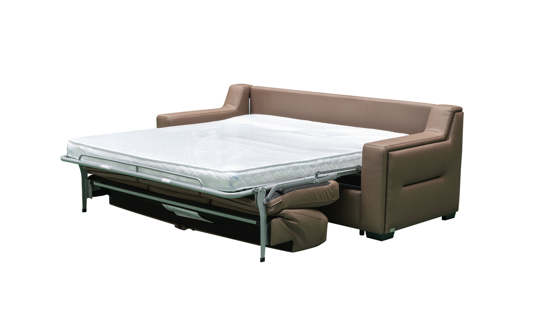 Klaussner Alaves Italian Leather Queen Sleeper Sofa - Luxury Overnight Collection