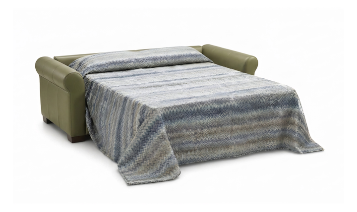 Nicoletti Italia Alcova Leather Queen Sleeper With Memory Foam Mattress - Jennifer Furniture