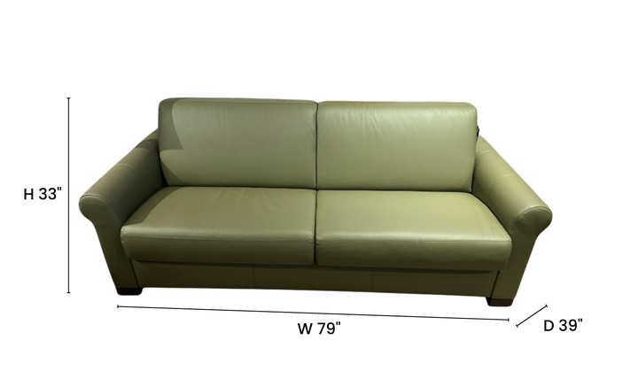 Nicoletti Italia Alcova Leather Queen Sleeper With Memory Foam Mattress - Jennifer Furniture