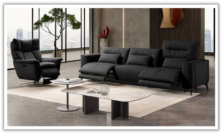 Alessandro 3 Seater Leather Power Recliner Sofa