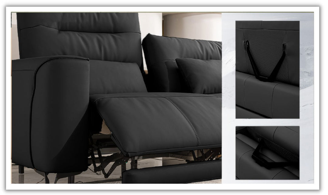 Alessandro 3 Seater Leather Power Recliner Sofa