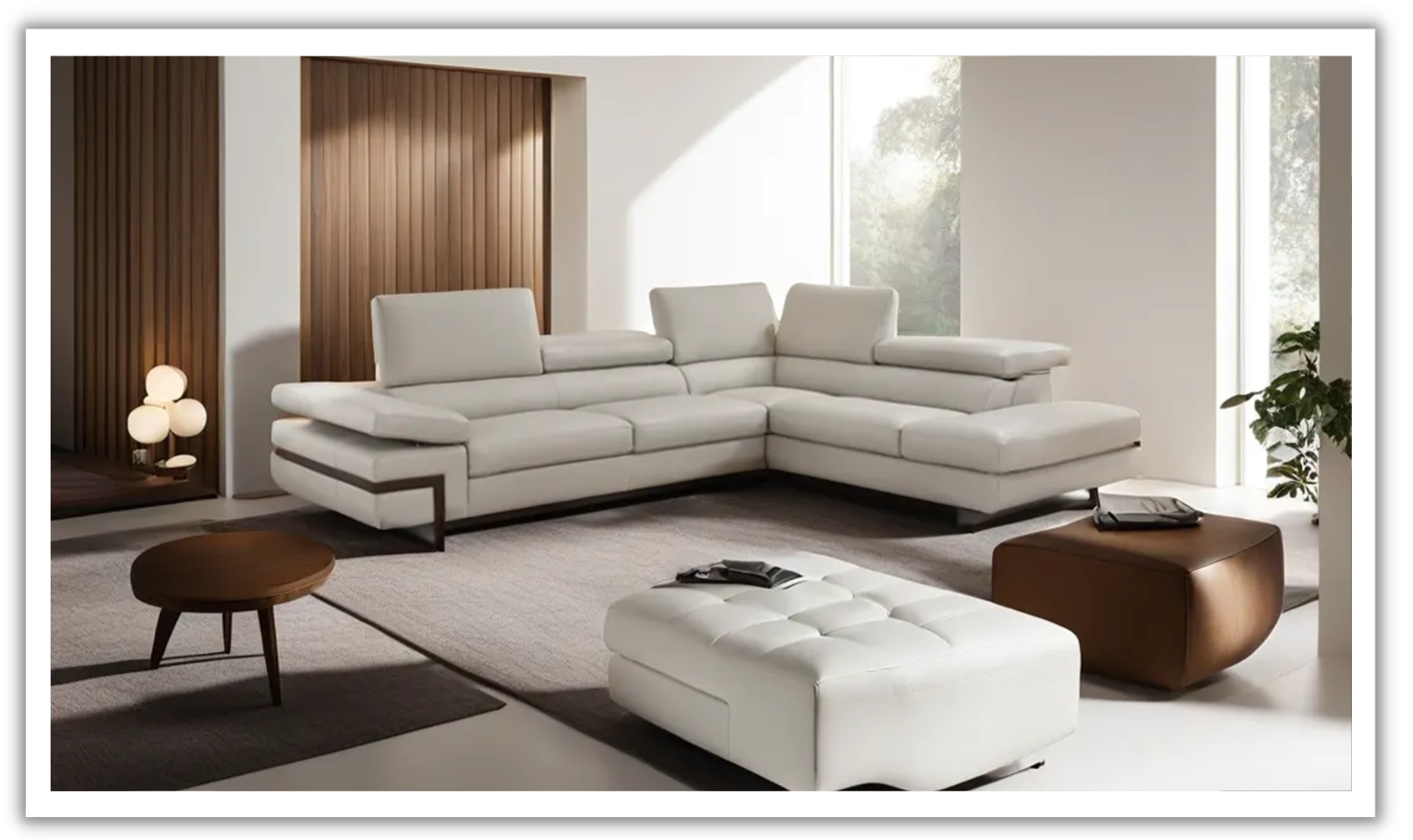 Jennifer Italia Alessia 5-Seater Leather Sectional Sofa with Chaise
