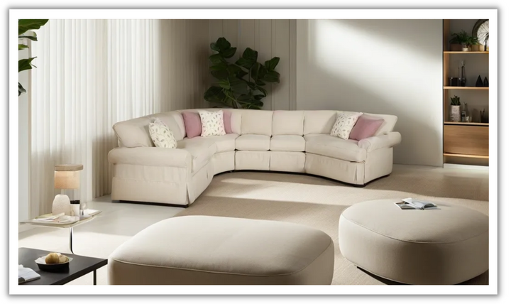 Four Seasons Alexandria L-Shaped Slipcovered Modular Sectional Sofa