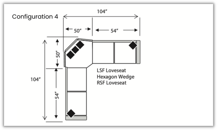 Four Seasons Alexandria L-Shaped Modular Sectional Sofa