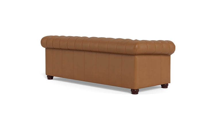 Aliso 3-Seater Leather Sofa With Rolled Arms-Jennifer Furniture