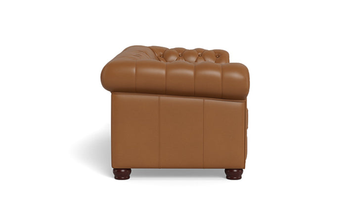 Aliso 3-Seater Leather Sofa With Rolled Arms-Jennifer Furniture