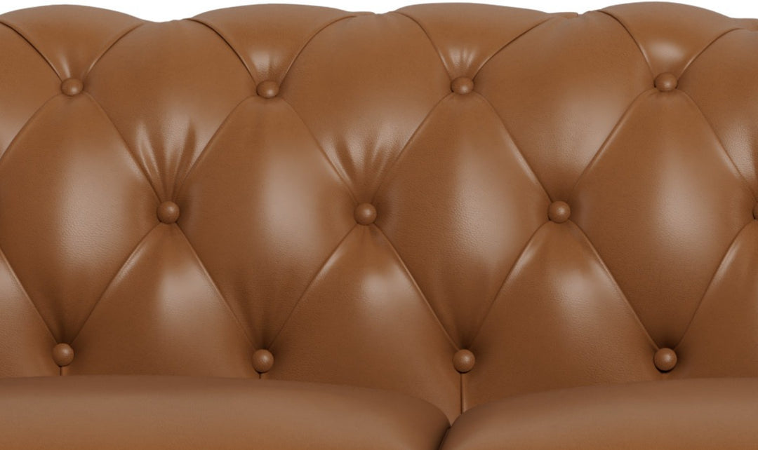 Aliso 3-Seater Leather Sofa With Rolled Arms-Jennifer Furniture