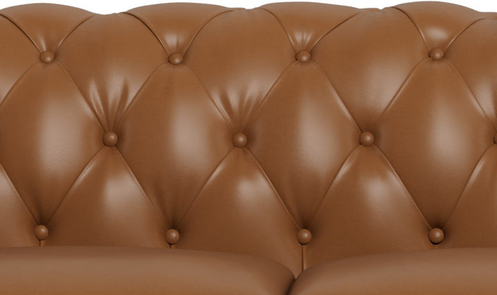 Aliso 3-Seater Leather Sofa With Rolled Arms-Jennifer Furniture