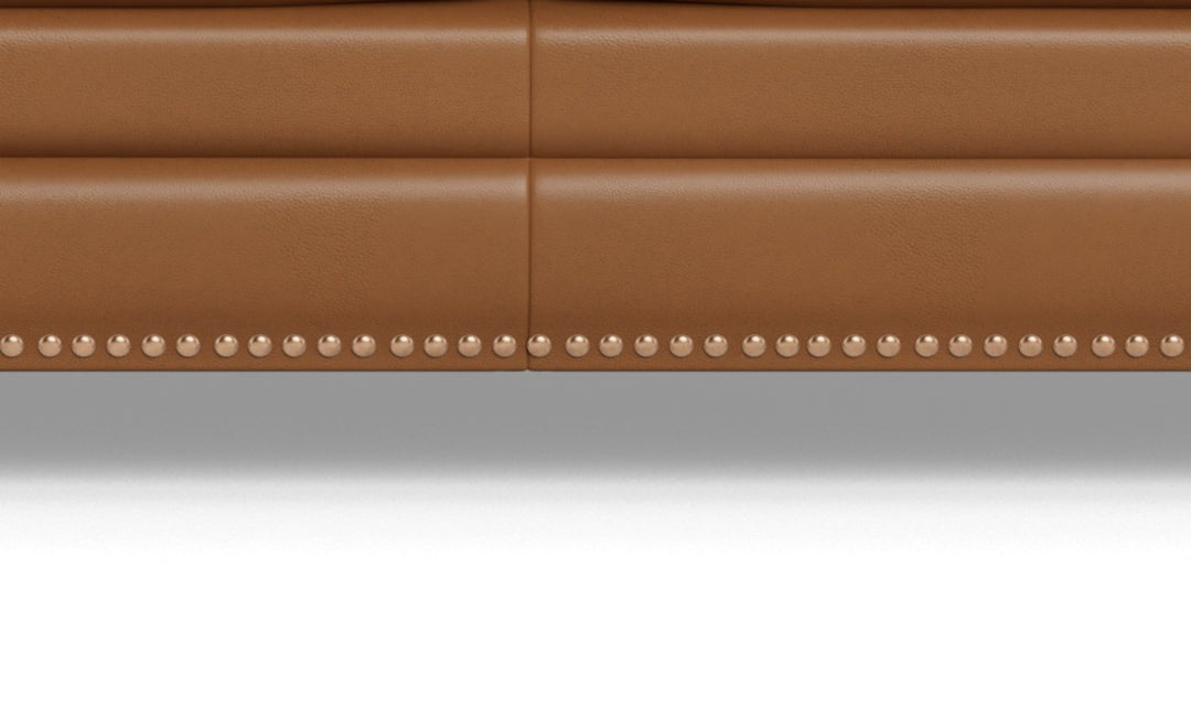 Aliso 3-Seater Leather Sofa With Rolled Arms-Jennifer Furniture