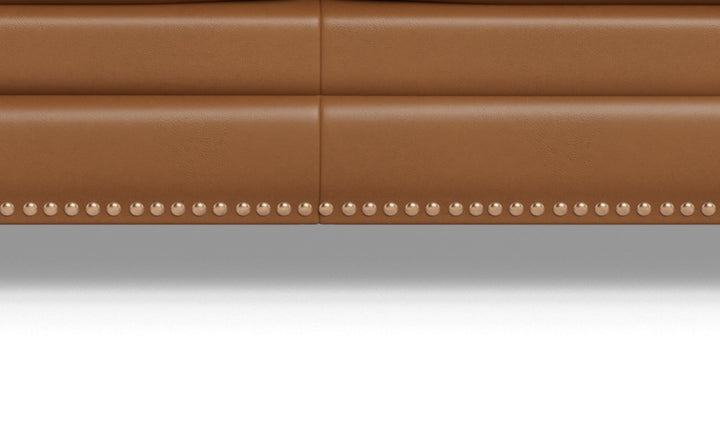 Aliso 3-Seater Leather Sofa With Rolled Arms-Jennifer Furniture