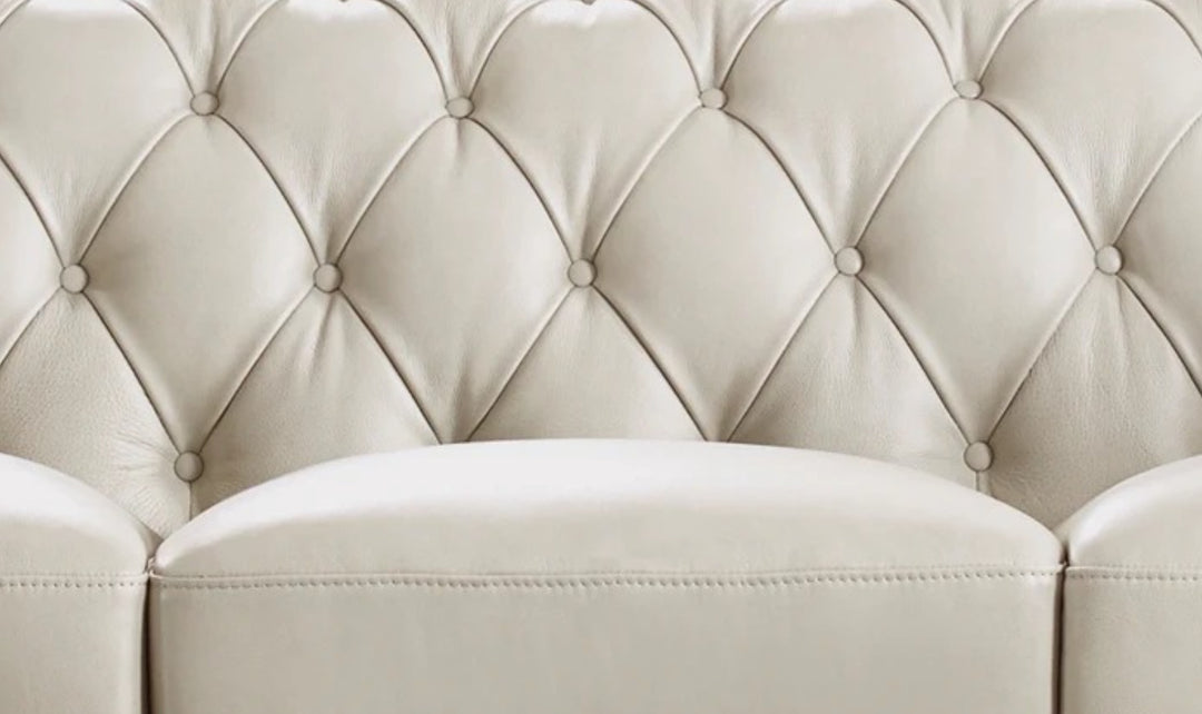 Aliso 3-Seater Leather Sofa With Rolled Arms-Jennifer Furniture