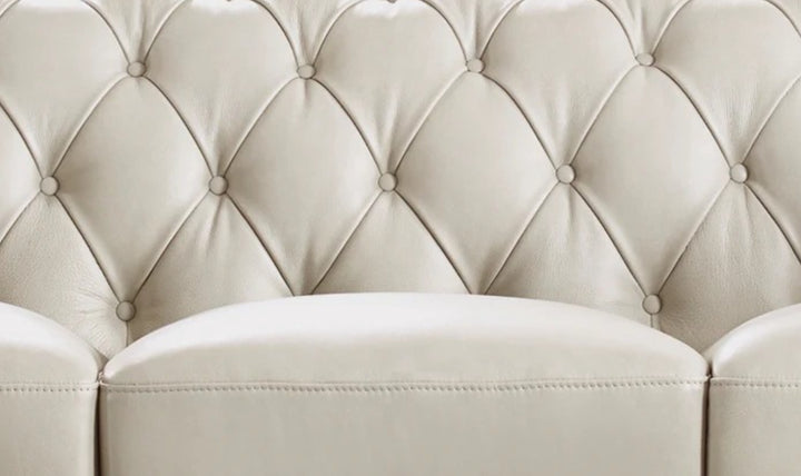 Aliso 3-Seater Leather Sofa With Rolled Arms-Jennifer Furniture