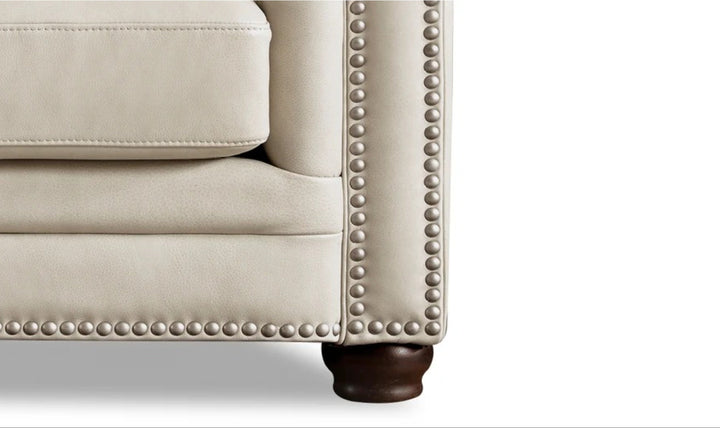 Aliso 3-Seater Leather Sofa With Rolled Arms-Jennifer Furniture
