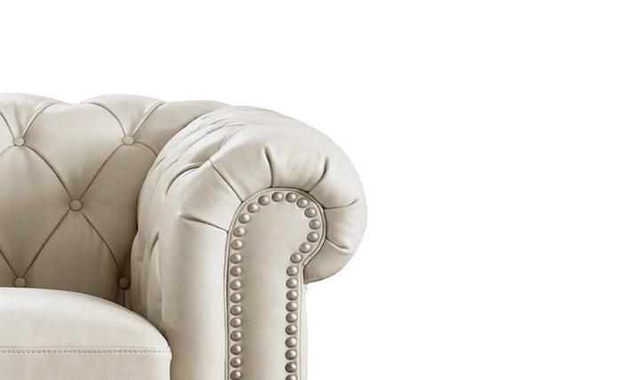 Aliso 3-Seater Leather Sofa With Rolled Arms-Jennifer Furniture