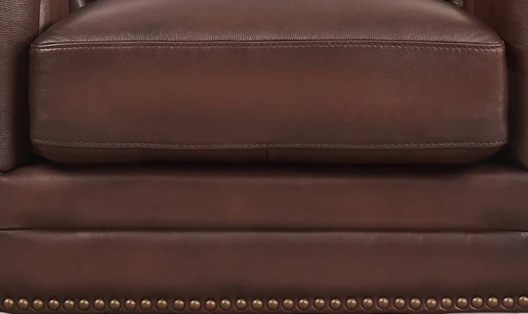 Aliso Leather Chair With Rolled Arms
