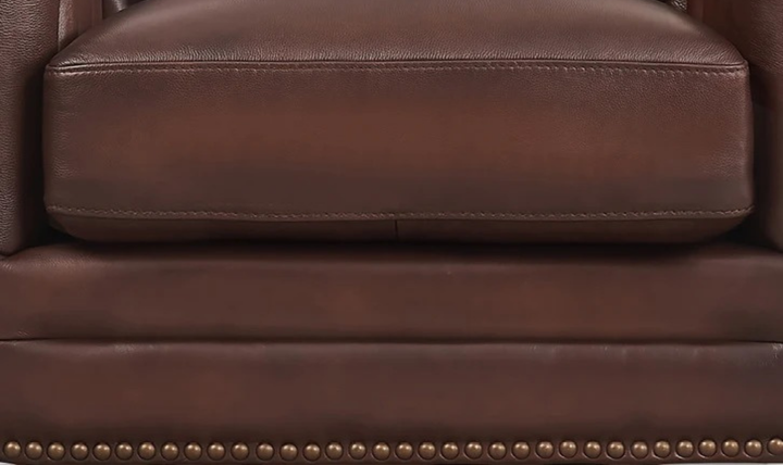 Aliso Leather Chair With Rolled Arms