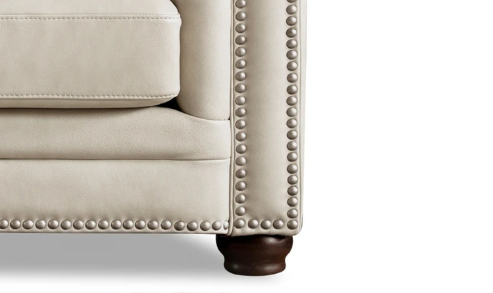 Aliso Leather Chair With Rolled Arms