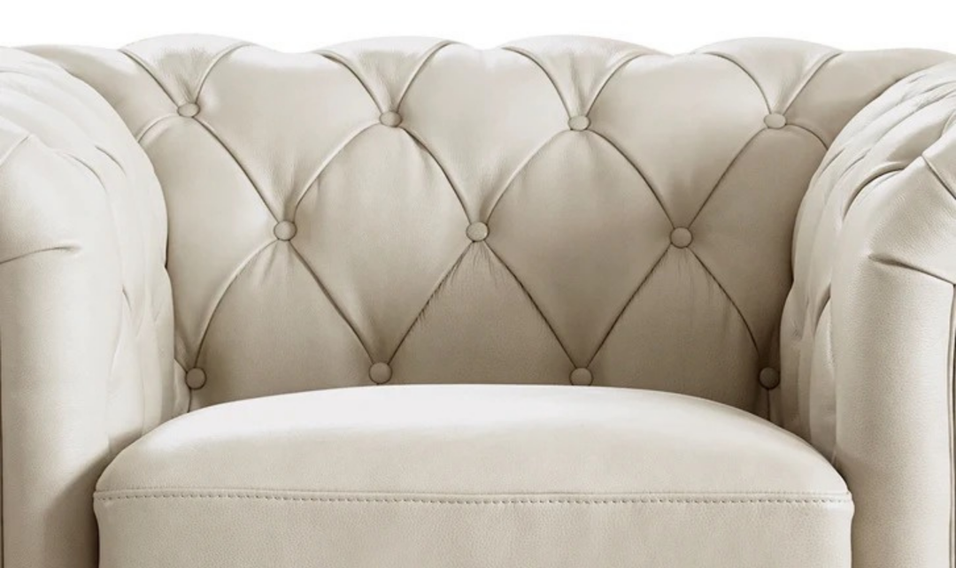 Aliso Leather Chair With Rolled Arms
