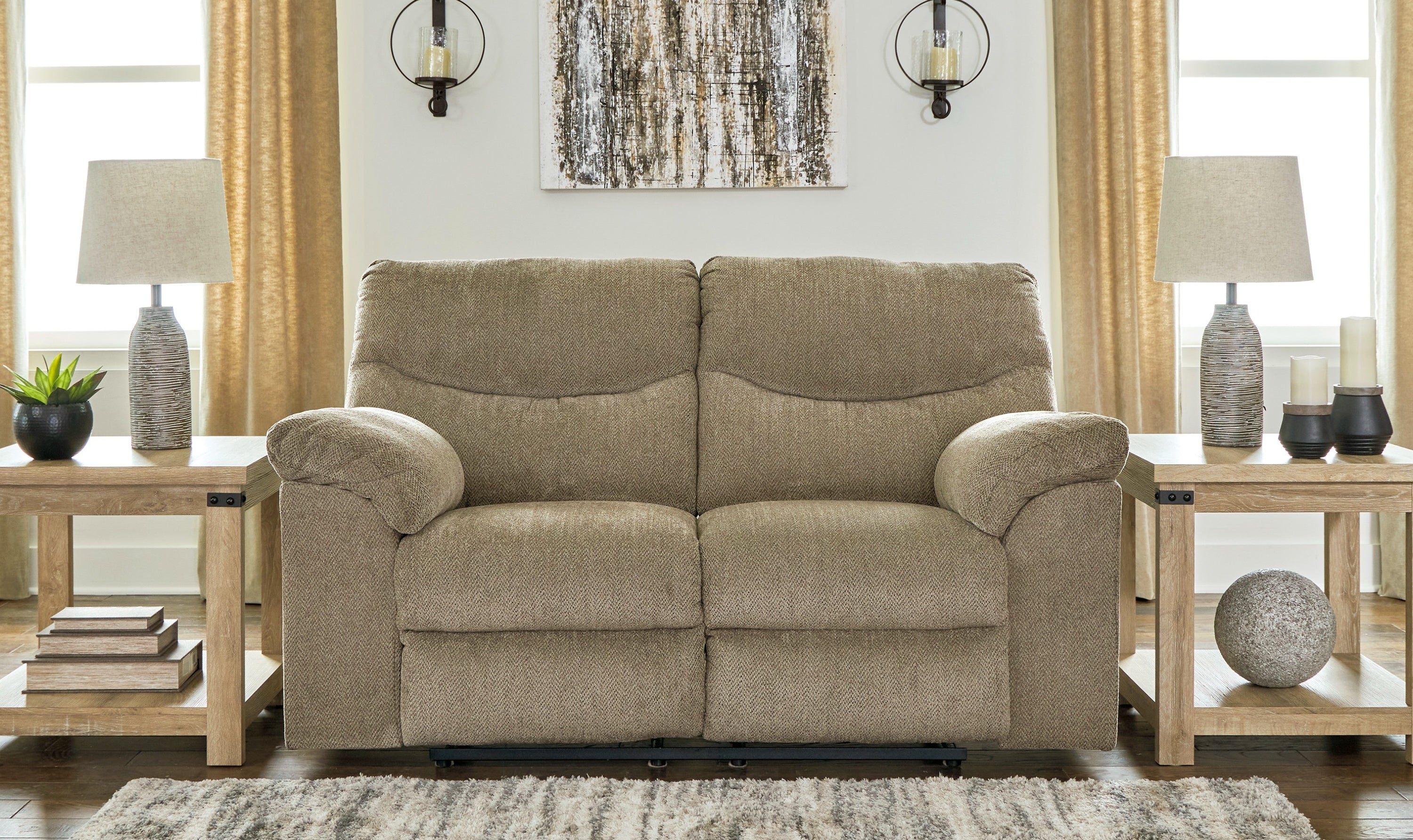 Alphons Pull-Tab Reclining Motion Loveseat-Jennifer Furniture