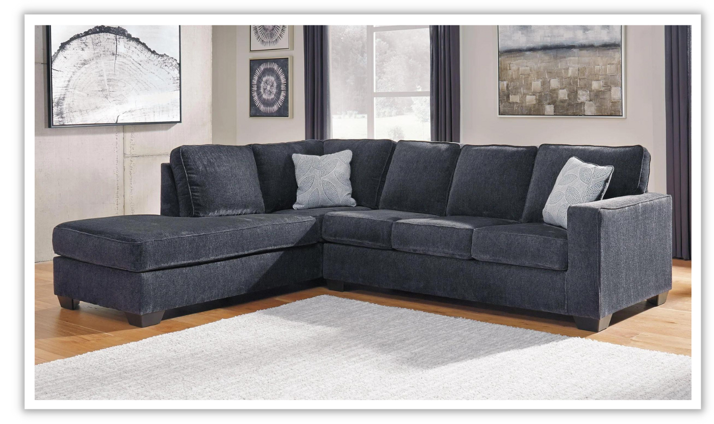 Altari L-shaped Fabric Sectional with Track Arms