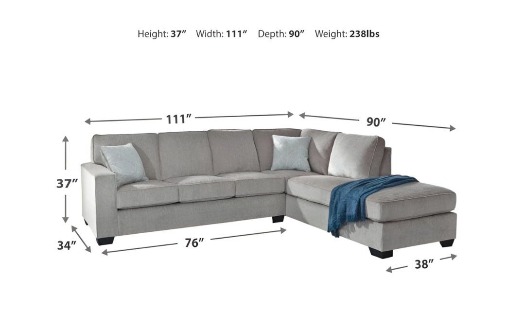 Altari Sectional Sleeper with Chaise-Jennifer Furniture