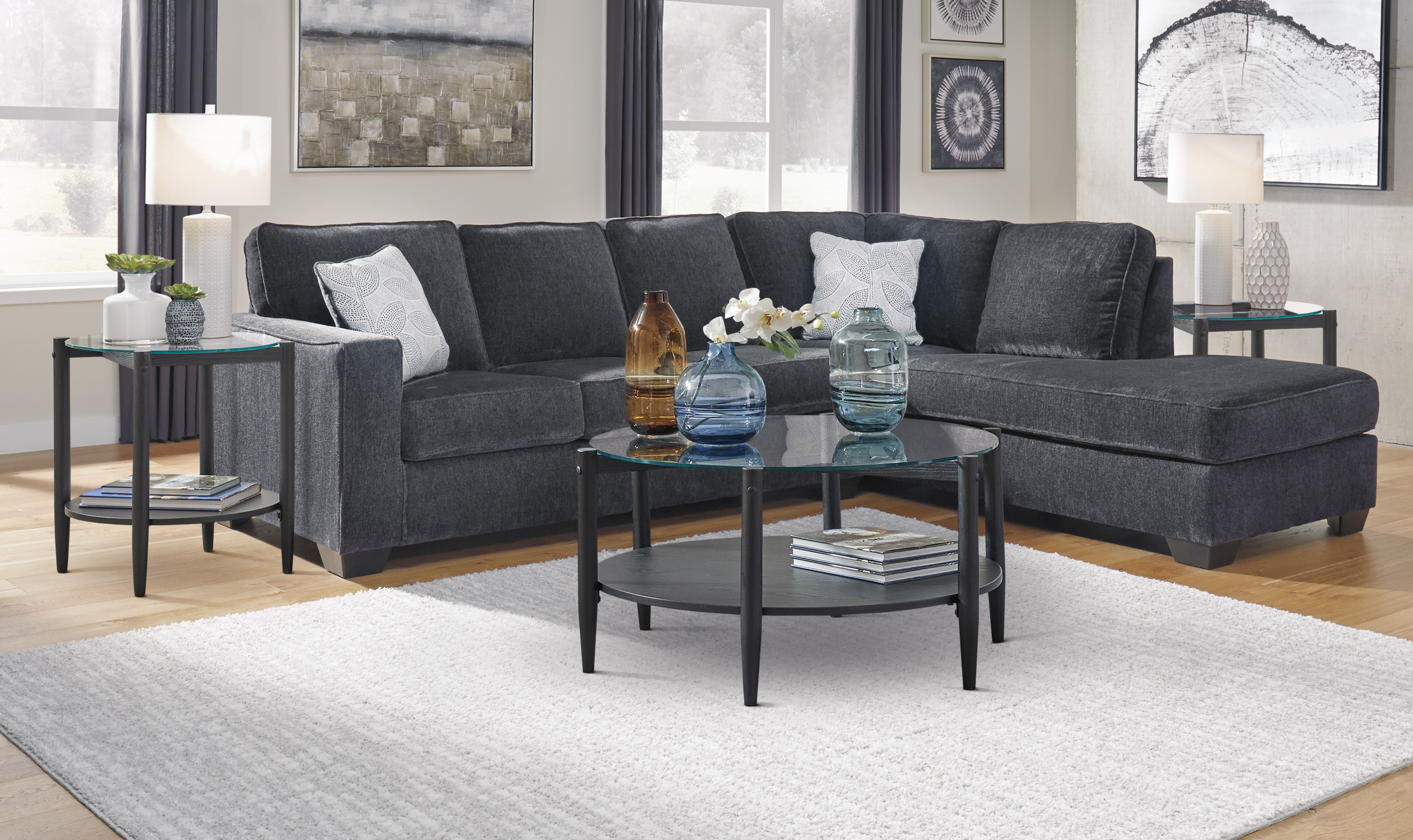 Modern Heritage Altari Sectional Sleeper with Chaise