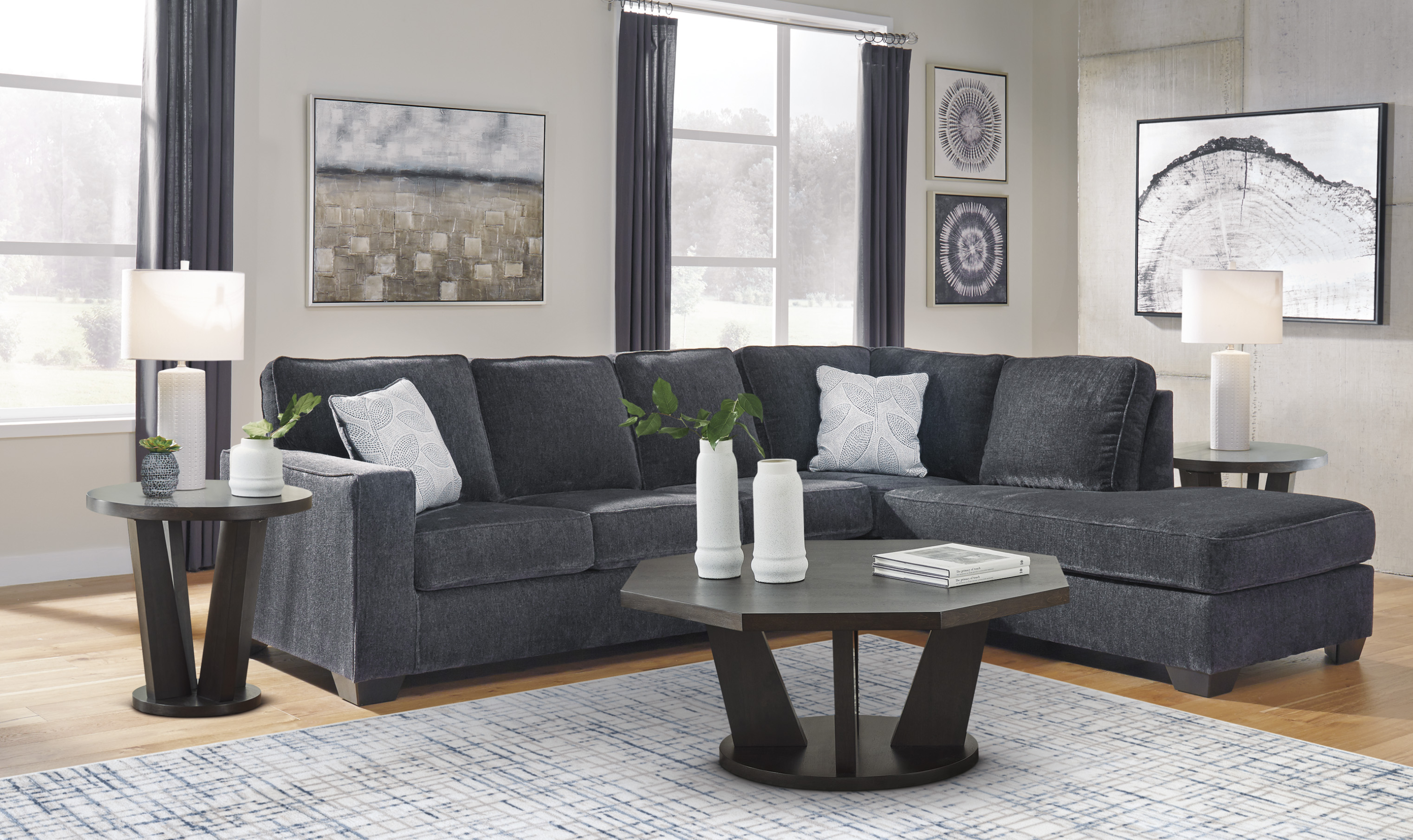 Modern Heritage Altari Sectional Sleeper with Chaise