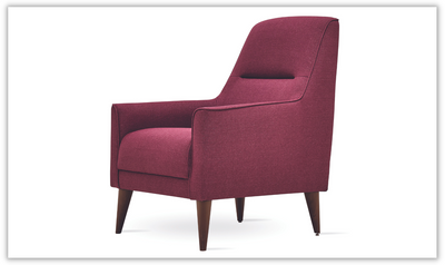 Alto Fabric Armchair with Cushion Back in Dark Pink