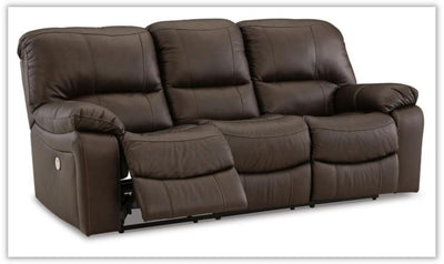 Leesworth Power Recliner Living Room Set in Dark Brown