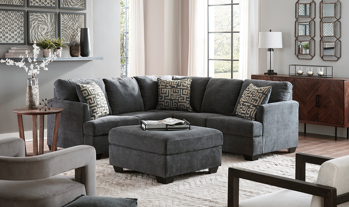 Ambrielle L-Shape Sectional Sofa With Polyester Upholstery