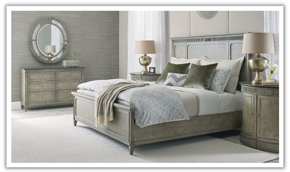 American Drew Savona Bedroom Set in Light Brown-jennifer furniture