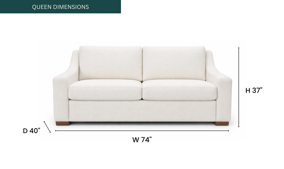 American Leather Alora Comfort Sleeper Sofa with Slope Arms