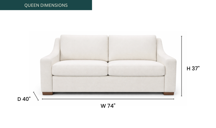 American Leather Alora Comfort Sleeper Sofa with Slope Arms
