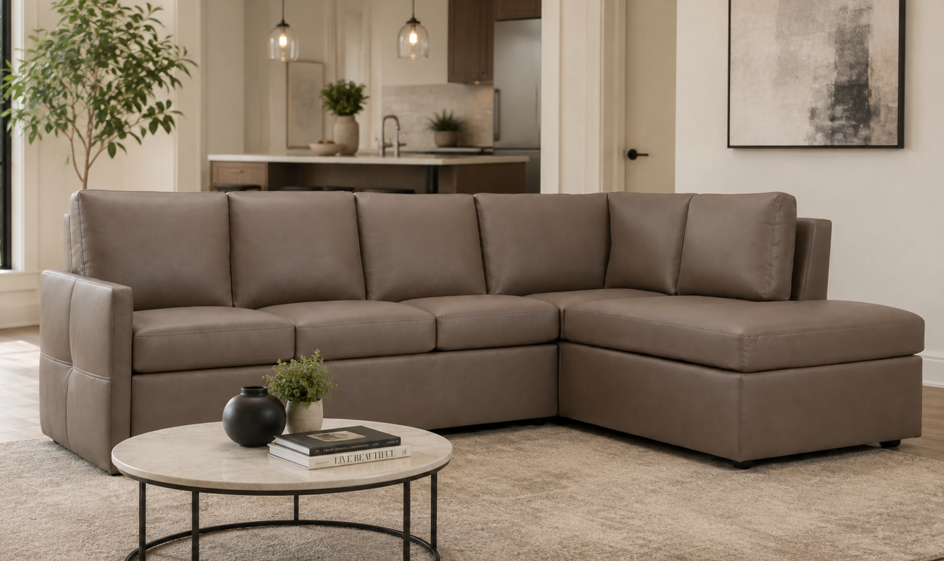 American Leather Bentley Comfort Sectional Sleeper Sofa In Queen Plus Size
