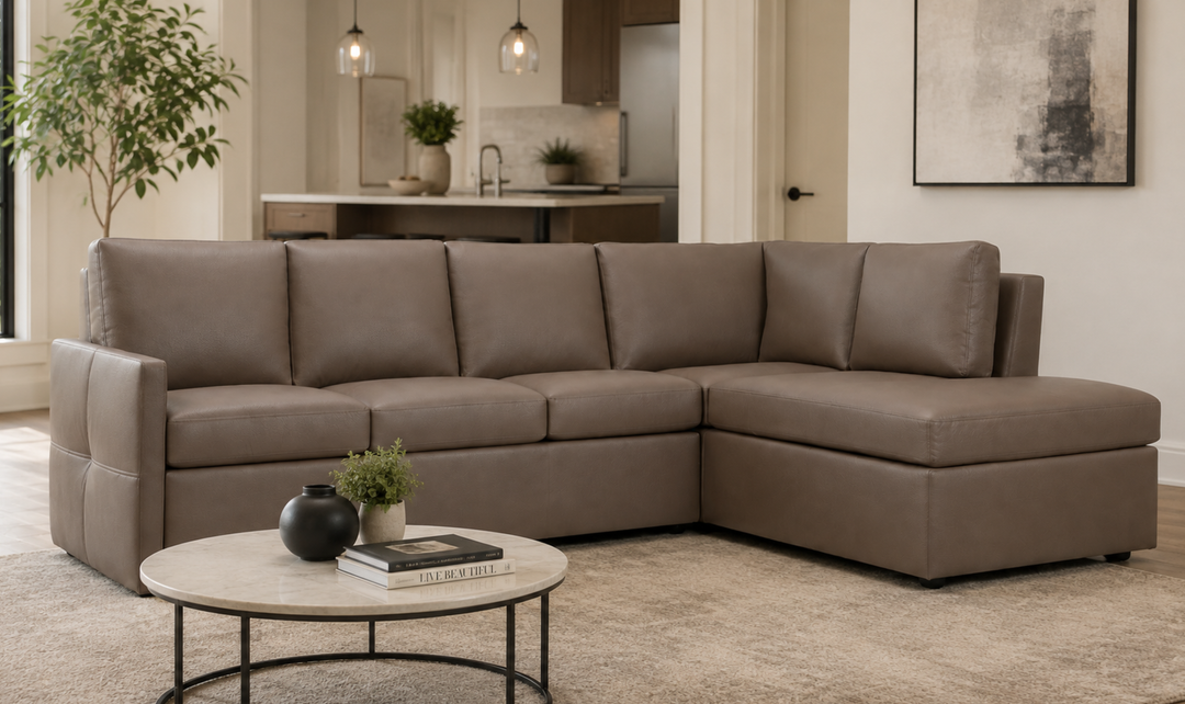 American Leather Bentley Comfort Sectional Sleeper Sofa In Queen Plus Size
