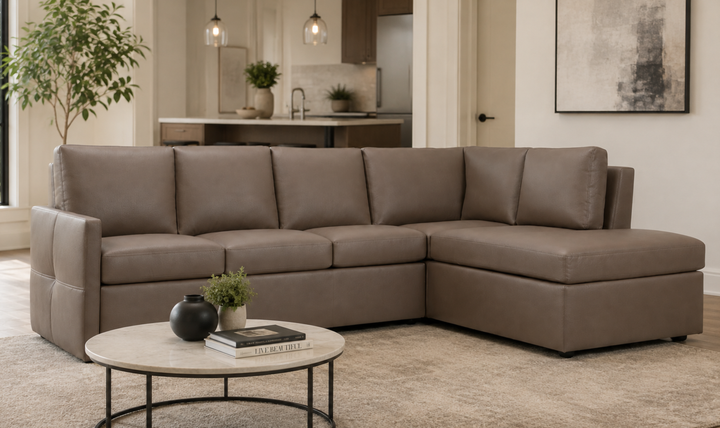 American Leather Bentley Comfort Sectional Sleeper Sofa In Queen Plus Size