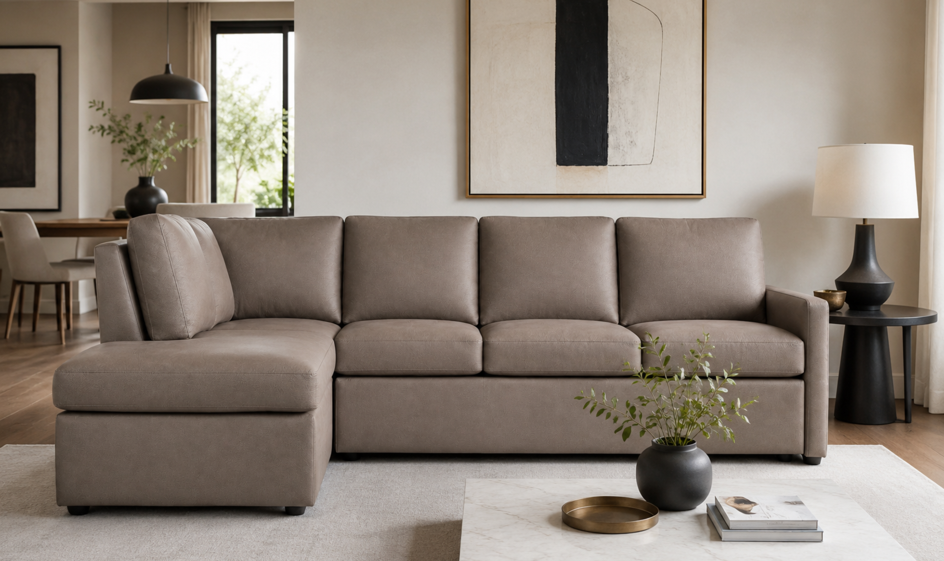 American Leather Bentley Comfort Sectional Sleeper Sofa In Queen Plus Size