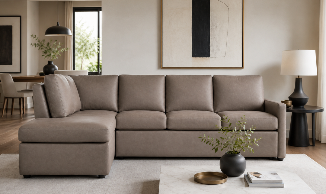 American Leather Bentley Comfort Sectional Sleeper Sofa In Queen Plus Size