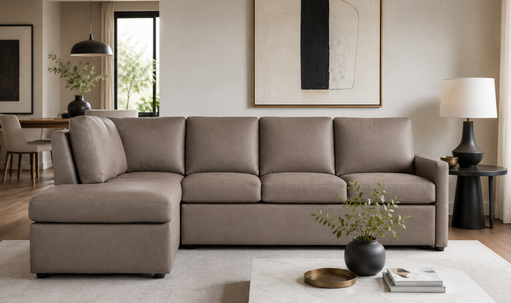 American Leather Bentley Comfort Sectional Sleeper Sofa In Queen Plus Size