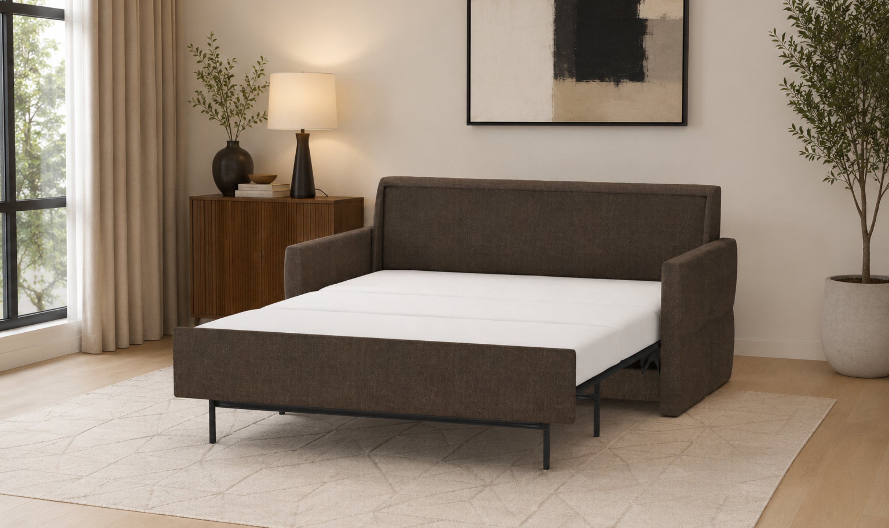 American Leather Bentley Comfort Sleeper With Track Arms