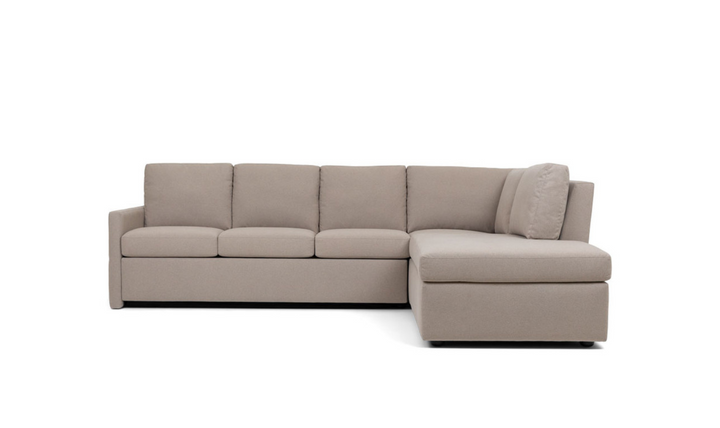 American Leather Bentley White Fabric 3-seater Sectional Sleeper Sofa